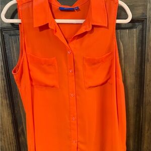 Apt. 9 Vibrant Orange Sleeveless Blouse